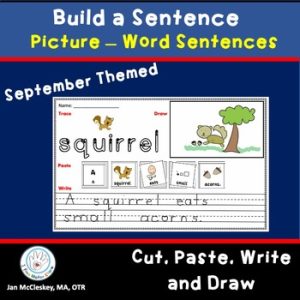 September Themed Picture - Word Sentences for Writing