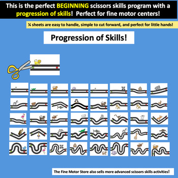 Very BEGINNING Scissors Skills for Cutting Centers Preschool Special Education - Image 4