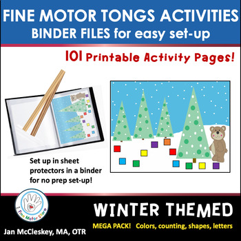 Winter Fine Motor Tongs Activities for Preschool and Kindergarten