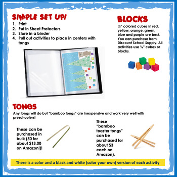 Winter Fine Motor Tongs Activities for Preschool and Kindergarten - Image 2