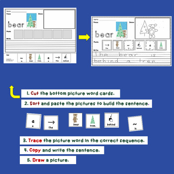 Special Education Picture - Word Sentences for Sentence Building - Image 2