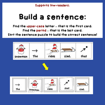 Special Education Picture - Word Sentences for Sentence Building - Image 4