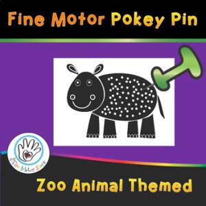 Zoo Animal Themed Pokey Pin Fine Motor Activities for Centers
