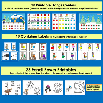 Winter Fine Motor SUPER Pack for Preschool Centers or Therapy - Image 2