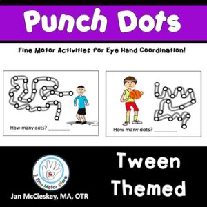 Fine Motor Crazy Punch Dots! Tween Themed