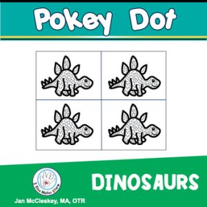 Fine Motor: DINOSAUR POKE ART to teach pencil grasp