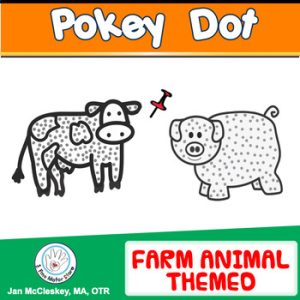 Fine Motor: FARM ANIMAL POKE ART