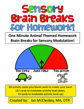Sensory Modulation Breaks for Homework Time!