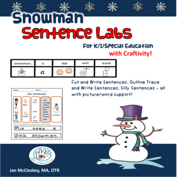 Snowman Sentence Lab and Activities for Special Education