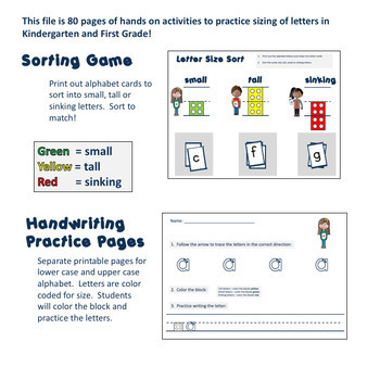 Handwriting Practice for Sizing Letters - Image 2