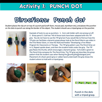 Fine Motor Skills Punch Dot Activities for Grasp Development DINOSAUR - Image 3