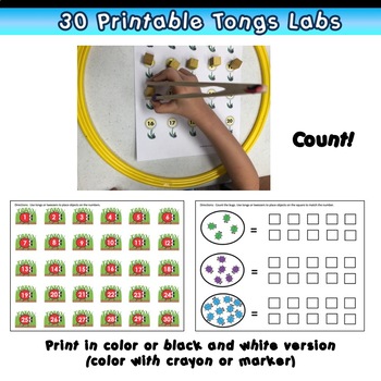 Tongs Skills Activities for Preschool and Kindergarten - Image 2