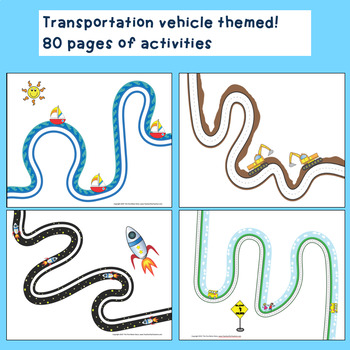TRANSPORTATION SCISSORS SKILLS Activities for Cutting Practice - Image 3