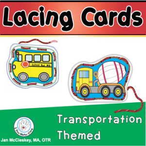 Lacing Cards for preschool and pre-k to practice fine motor skills
