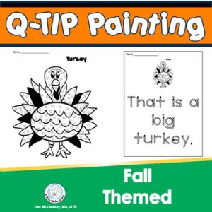 High Frequency Words Q-Tip Painting for Fine Motor and Letter Sequencing FALL