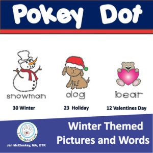 Pokey Pin Push Pin Fine Motor Skills for WINTER