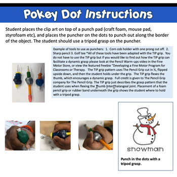 Pokey Pin Push Pin Fine Motor Skills for WINTER - Image 4