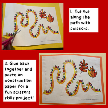 Scissors Skills Activities for Centers Fall and Farm Animal Themed - Image 4