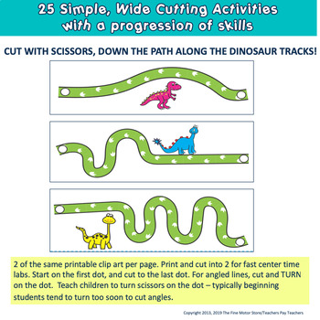 Scissors Skills DINOSAURS - Image 2