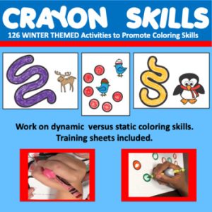Teach Coloring Skills and How to Color in the Lines WINTER THEMED