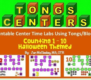 Fine Motor Halloween Themed COUNTING labs for Centers