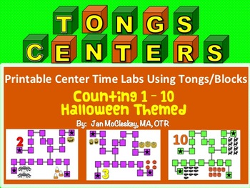 Fine Motor Halloween Themed COUNTING labs for Centers