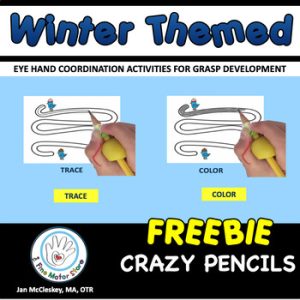 Free Winter Themed Crazy Pencil Labs to Develop Pencil Grasp !